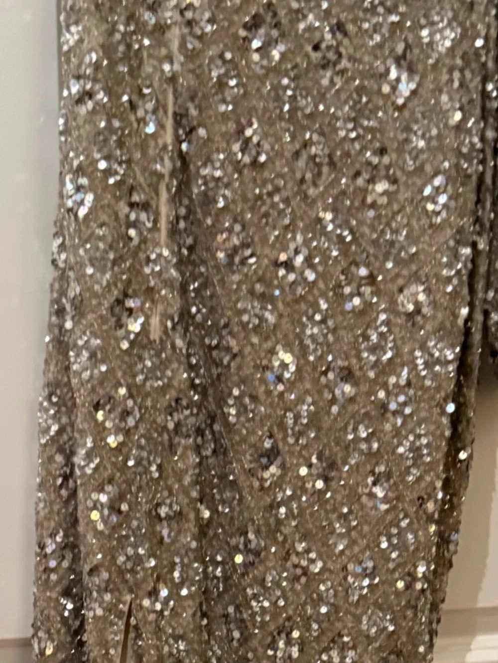 MAC DUGGAL womens One Shoulder Sequin Evening Gown 5479